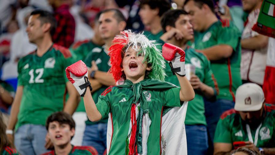 young mexico football fan at 2022 world cup