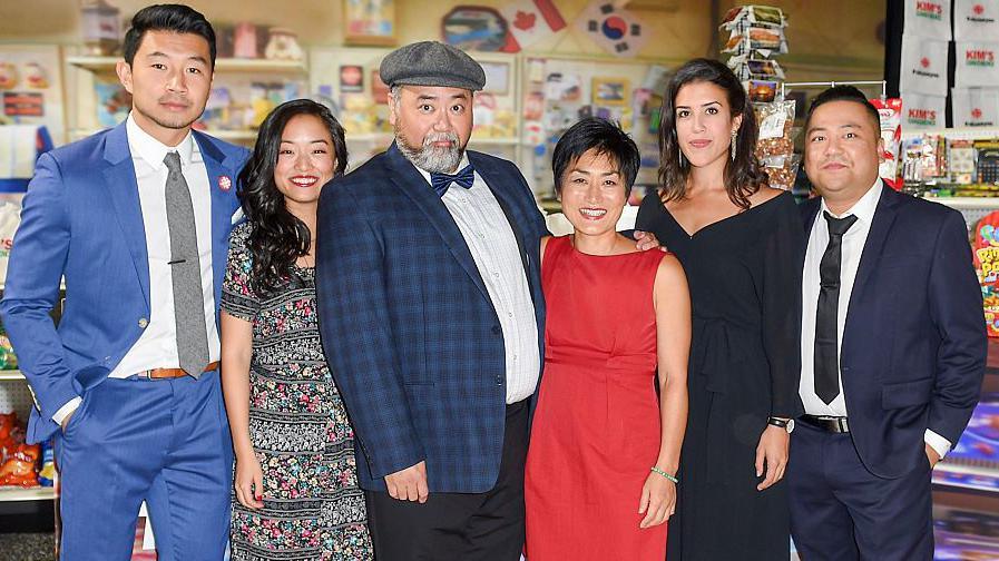 Kim's Convenience TV series cast pose at the CBC World Premiere VIP Screening