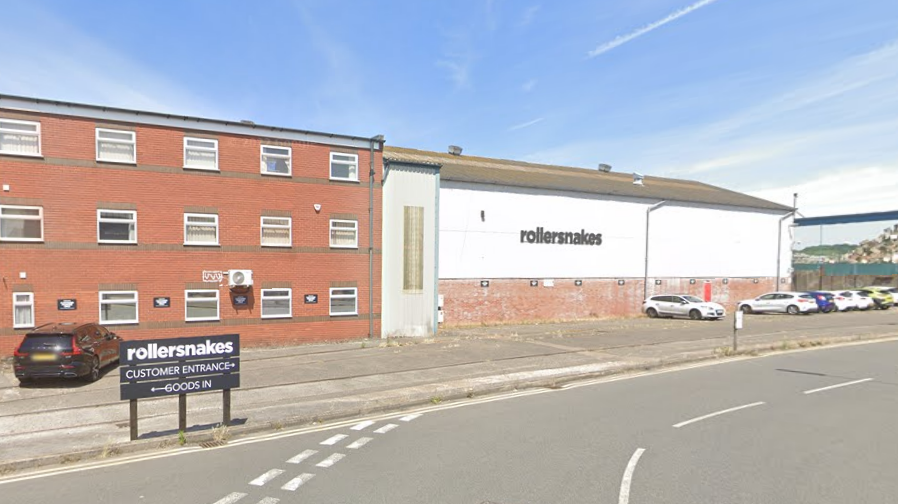 The outside of the Rollersnakes site in Derby