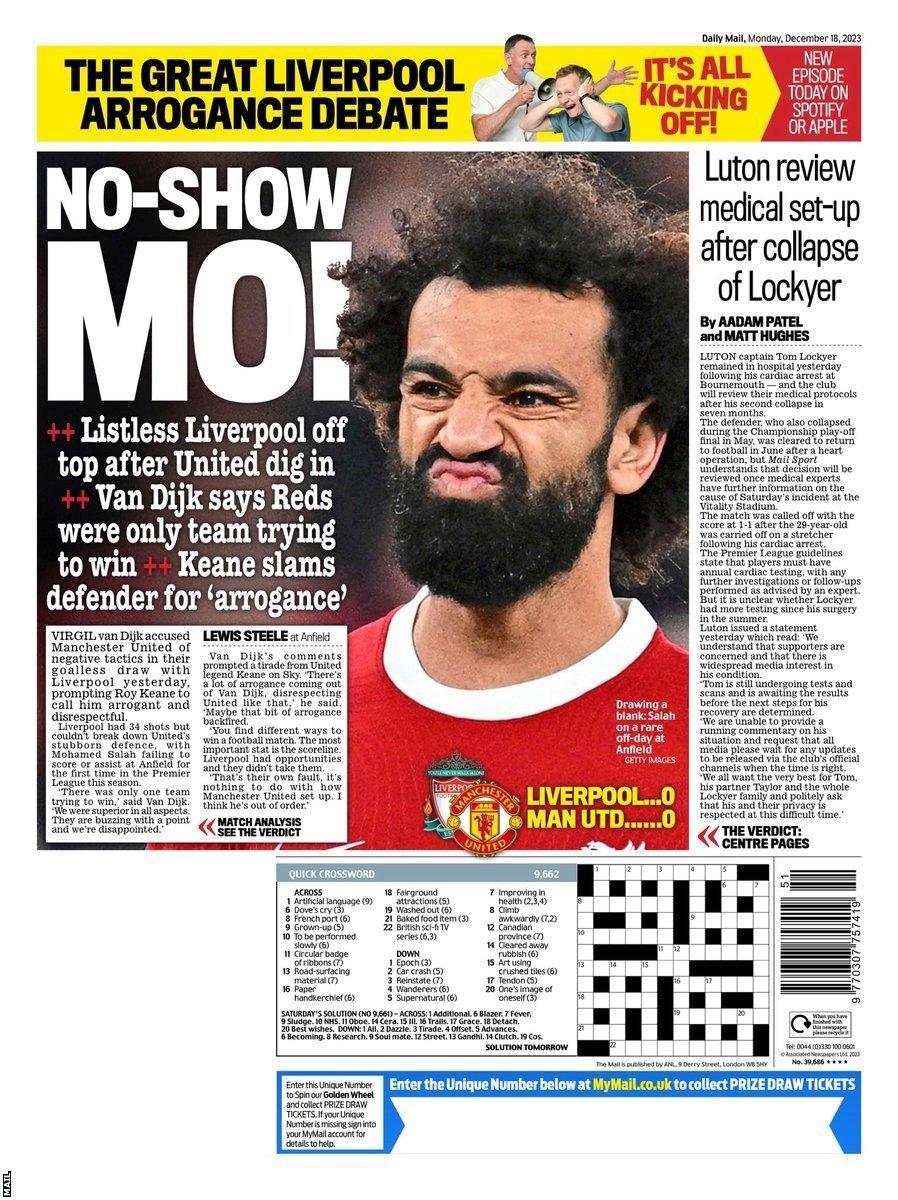 Back page of the Mail