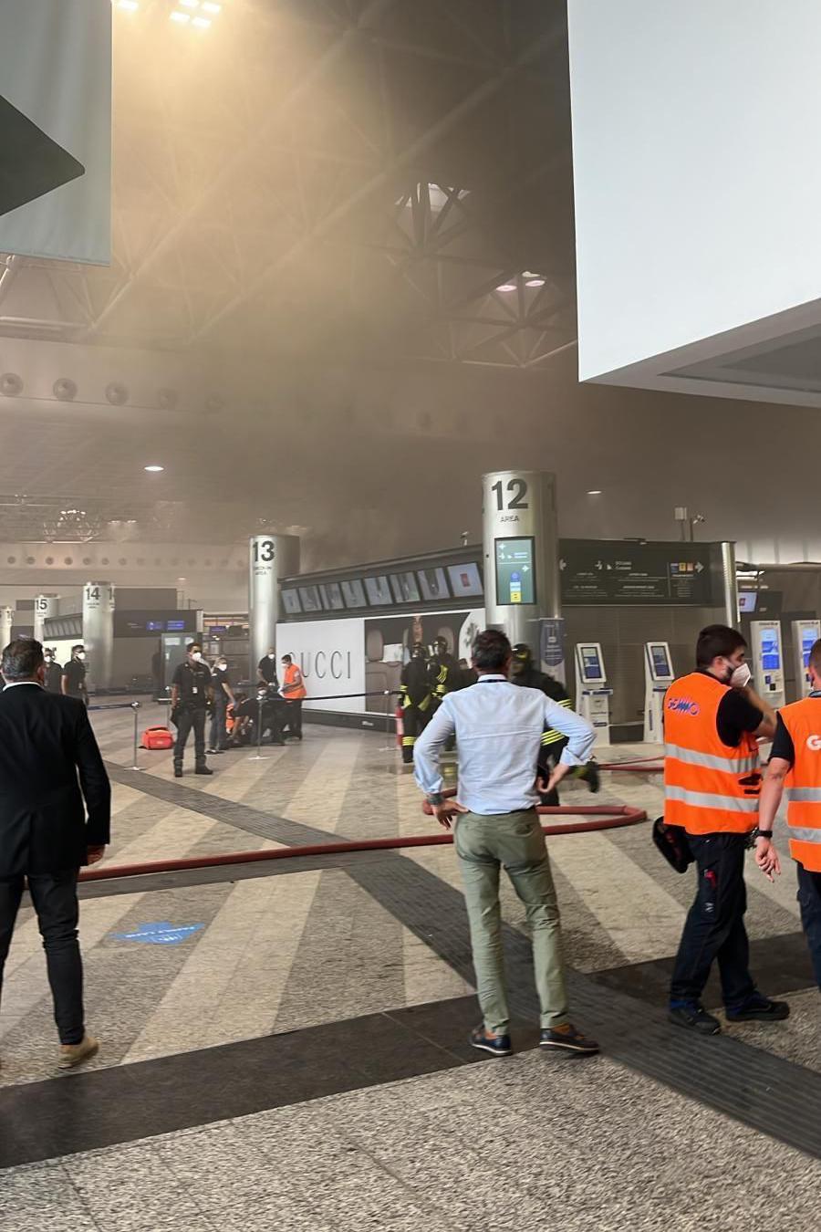 Smoke inside terminal