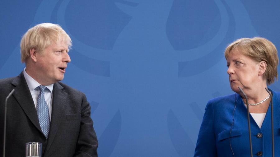 Boris Johnson and Angela Merkel