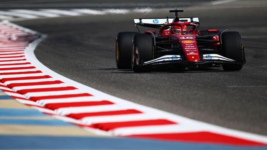 Charles Leclerc on track for Ferrari 