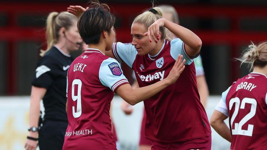 West Ham celebrate their equaliser