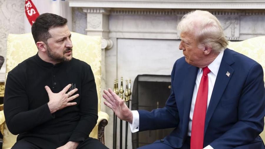 Donald Trump and Volodomyr Zelensky 