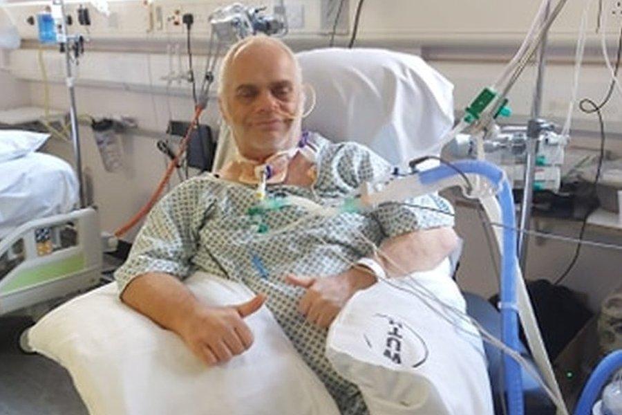 Darren Hiles in hospital