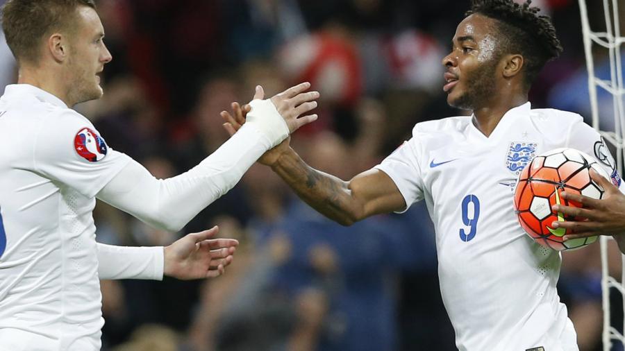 Jamie Vardy and Raheem Sterling