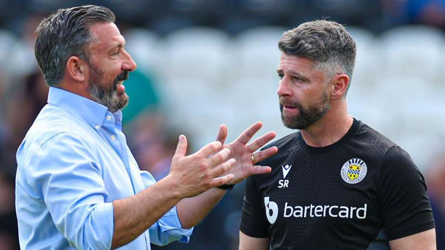 Kilmarnock manager Derek McInnes and St Mirren counterpart Stephen Robinson