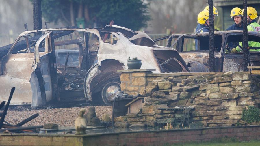 Classic car burnt out in Thorney fire