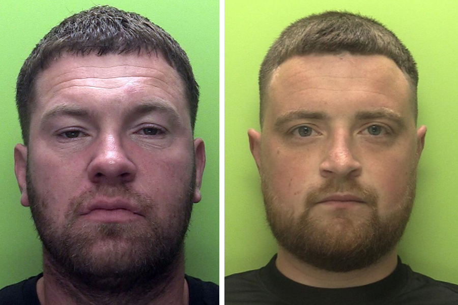 Mugshots of Paul Dixon and Tony Campion after they were sentenced