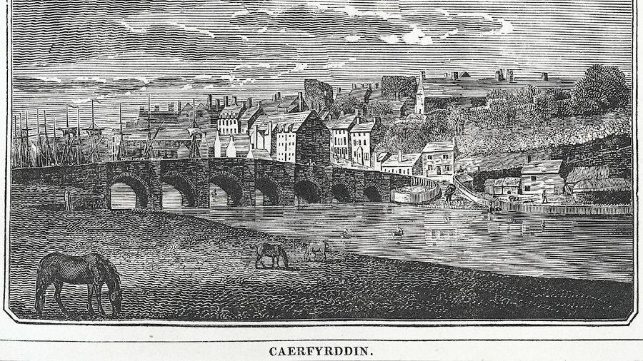 Cerdyn post o Gaerfyrddin