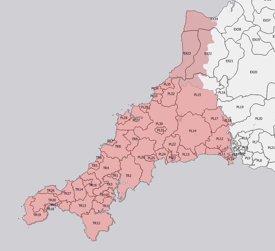 South West Water hosepipe ban area