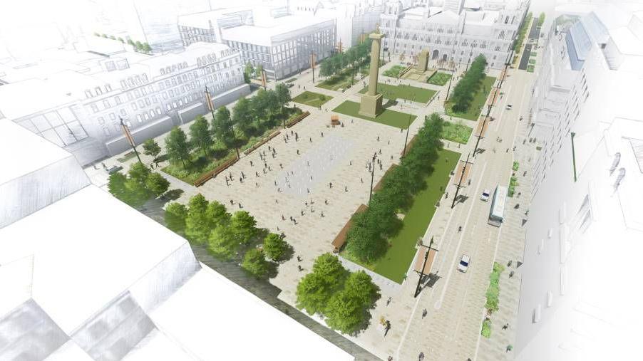 Artist's impression of George Square redevelopment