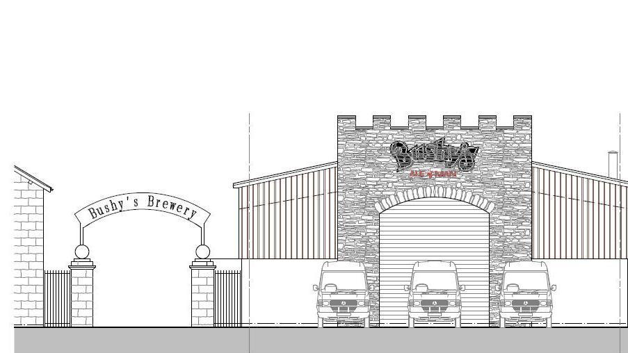 An artist's impression of the brewery entrance