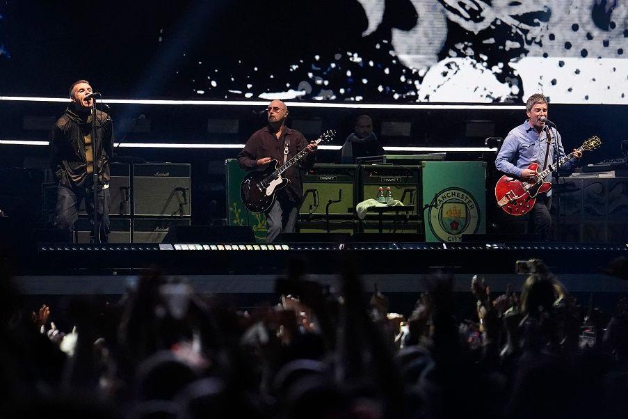 Oasis playing live in Cardiff
