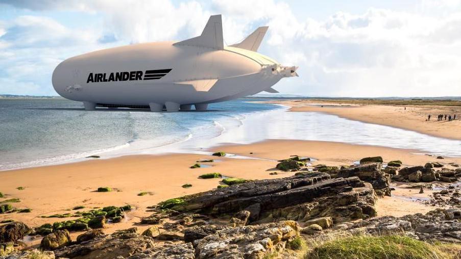 Work starts on Doncaster factory site for Airlander 10 airships - BBC News