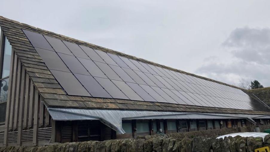 Solar panels on Fountains Abbey