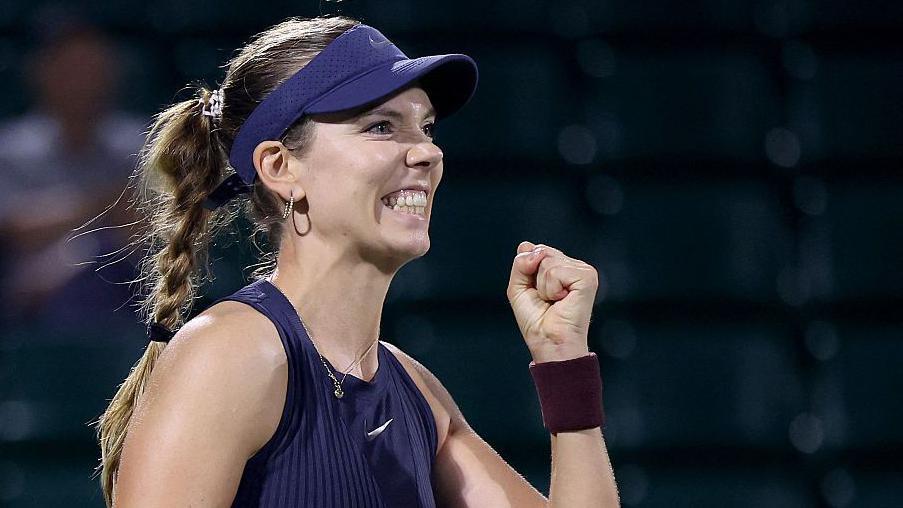 Katie Boulter fist-pumps