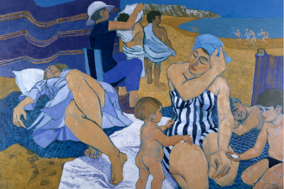 Claudia Williams painting called Mothers on the Beach.