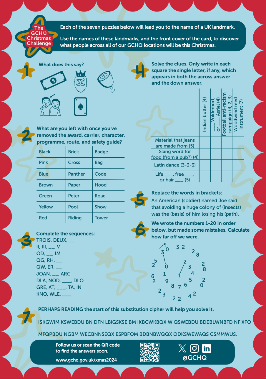GCHQ Christmas challenge 2024: Can you solve the puzzle? - BBC News