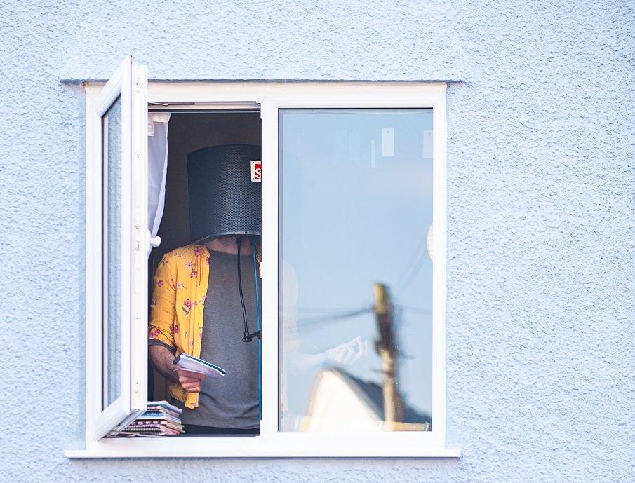 Musician Nick in his house in Bristol