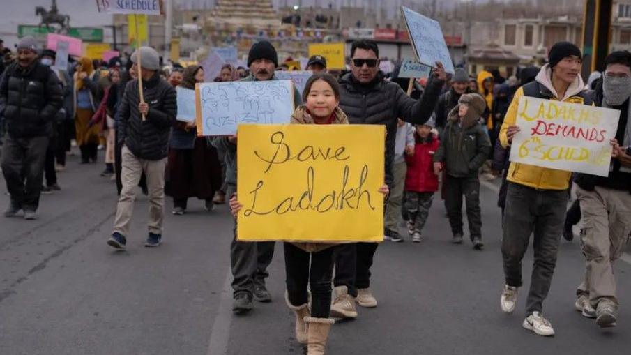 Earlier this year, thousands of people protested in Ladakh