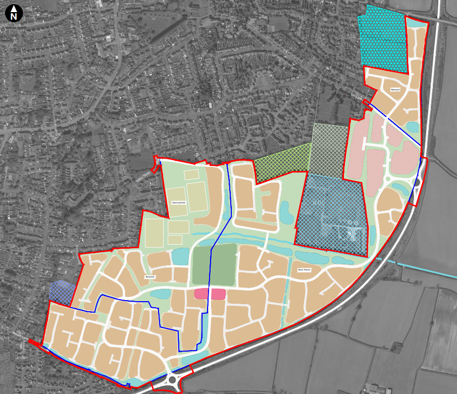 Map of planned development