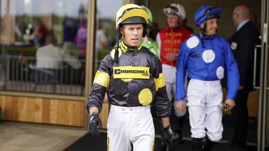 Graham Lee pictured leaving the jockeys' weighing room