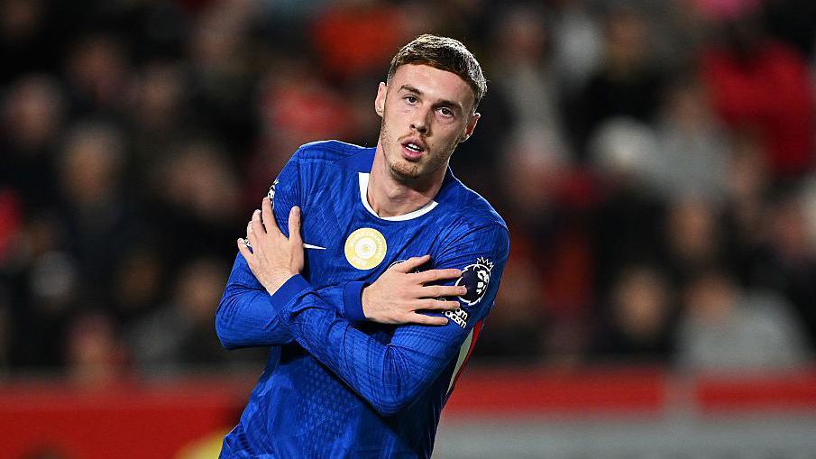 Cole Palmer crosses his arms to do his 'shivering' celebration