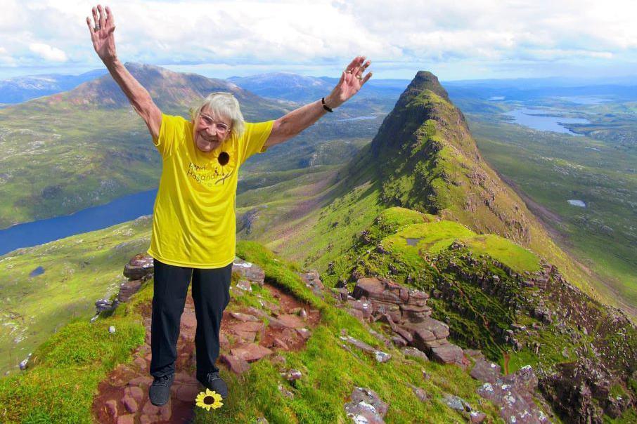 Margaret Payne on Suilven