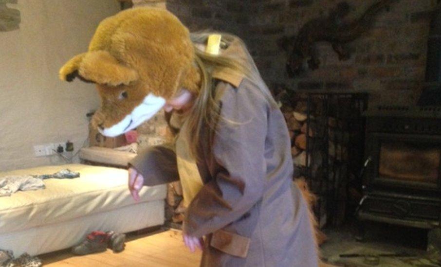 Rubie dressed up as Fantastic Mr Fox