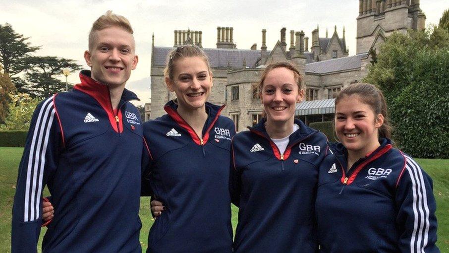 Left to right - Lewis Bartlett, Bryony Page, Kat Driscoll and Pamela Clark.