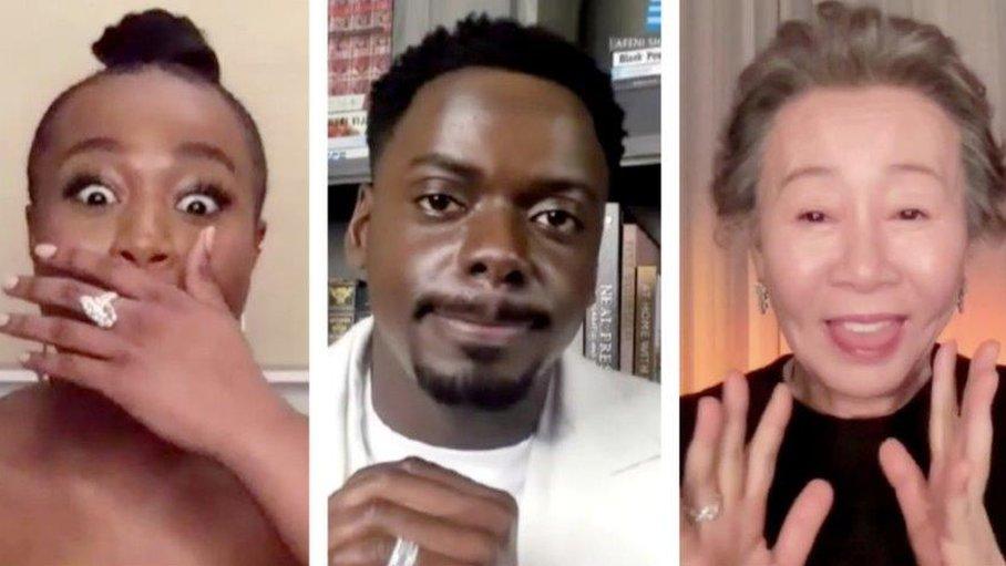 Bukky Bakray, Daniel Kaluuya and Yuh-Jung Youn