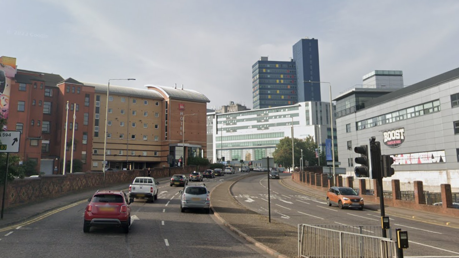 A Google street view image of St Georges Way where the crash took place