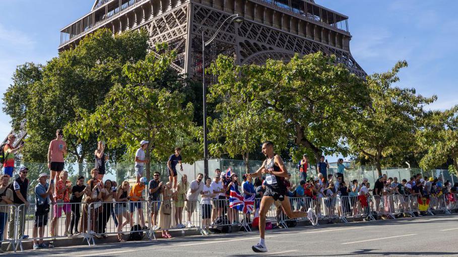 Emile Cairess competes astatine nan Paris 2024 Olympics