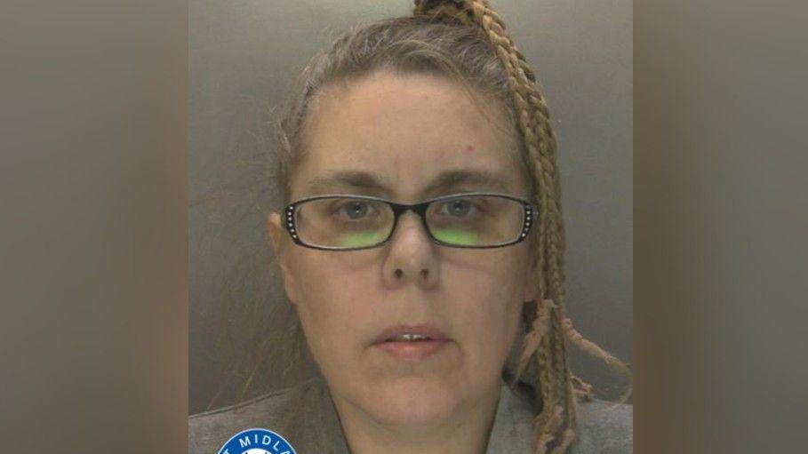 A mug shot of Aimee Betro