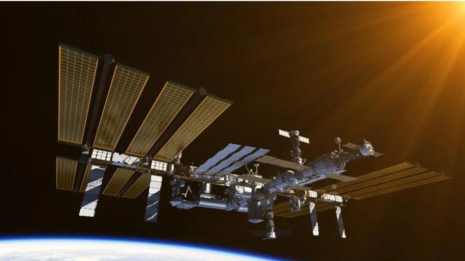 A satellite in space.