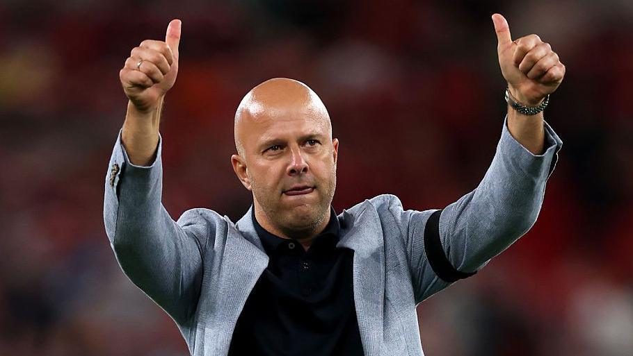 Liverpool Head Coach Arne Slot celebrates victory against Bournemouth but his side is an early work in progress