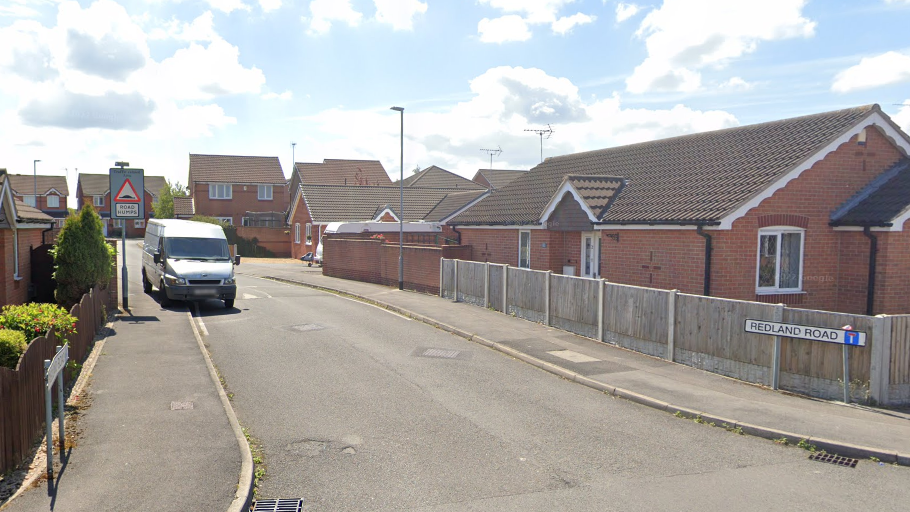 A photograph of Redland Road where the fire started