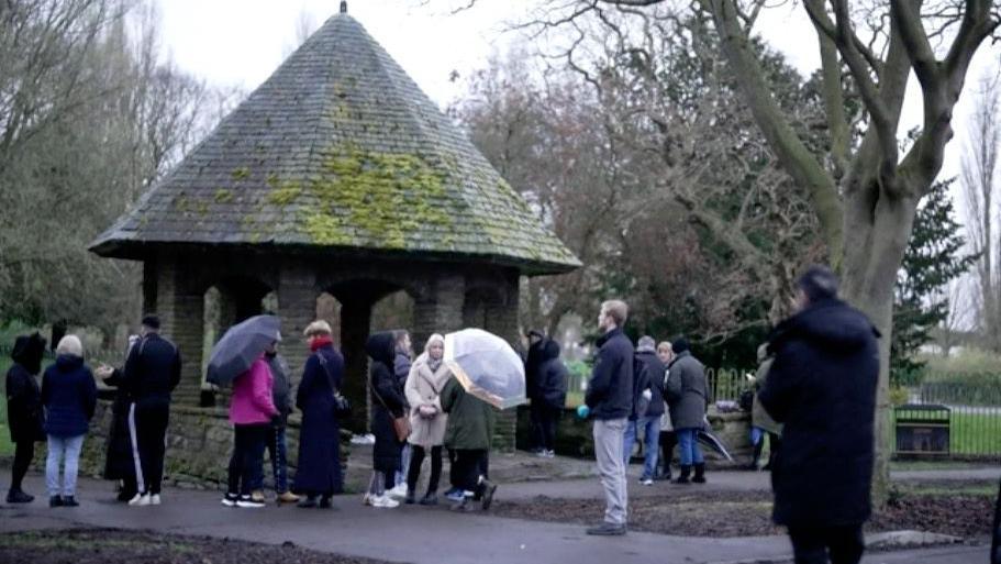 The bandstand at Pickering Park in Hull where families are gathering for a monthly vigil.