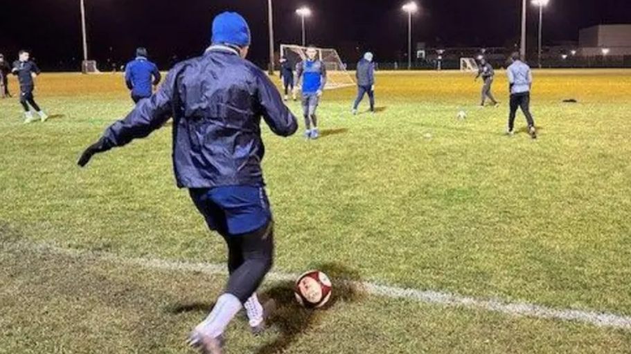 Marske United FC training session