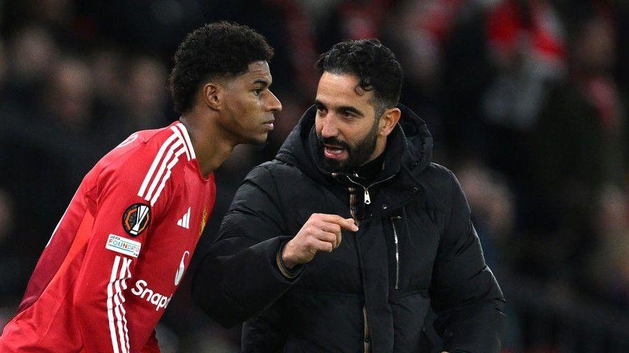 Marcus Rashford and Ruben Amorim