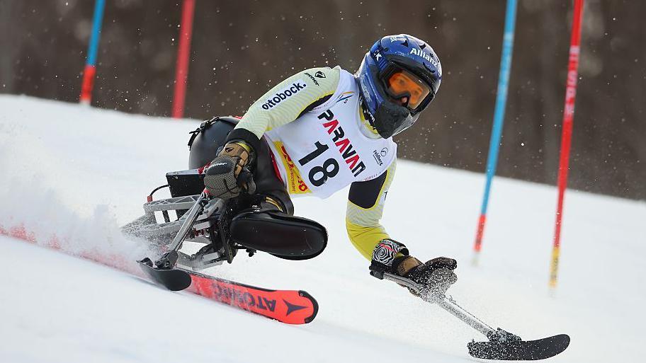 Sit-skier Anna-Lena Forster of Germany in action 