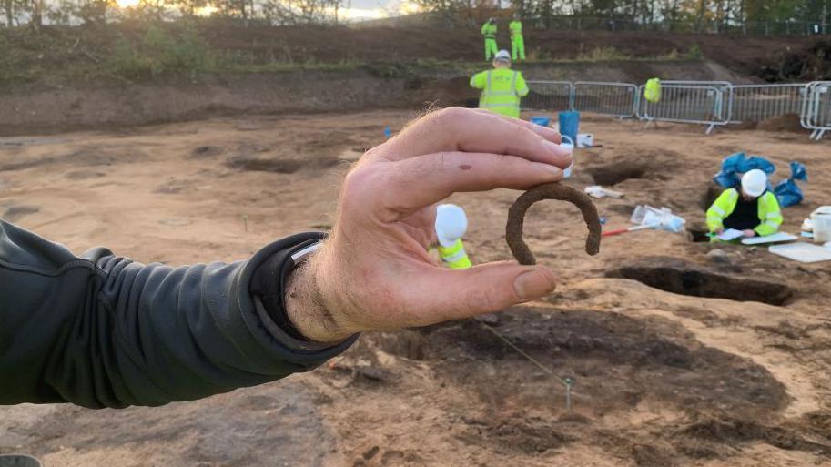 An archaeological find at the prison site