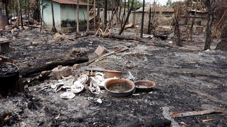 Myo Thu Gy, burned down by the army in 2017