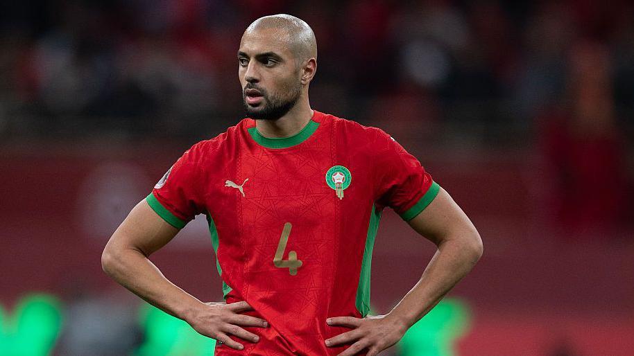 Sofyan Amrabat looks on during Morocco's Africa Cup Of Nations group match against Mali