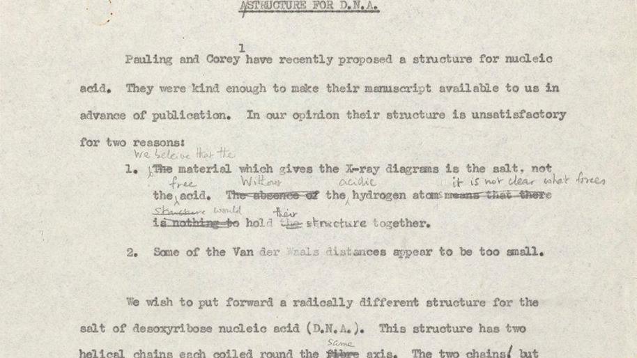 A structure for DNA draft Nature paper