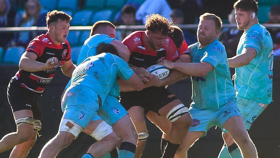 Action from Cornish Pirates against Bedford