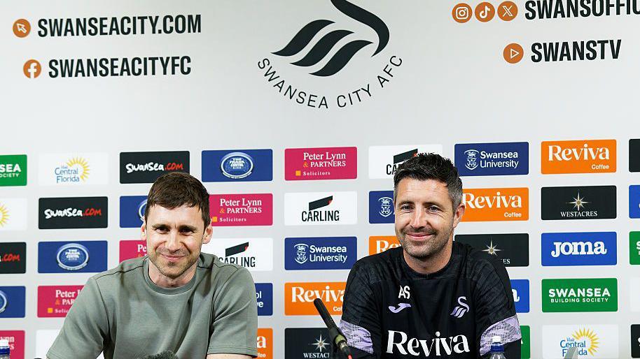 Richard Montague and Alan Sheehan speak to the media 