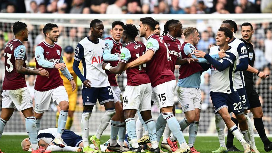 Tottenham v West Ham scuffle